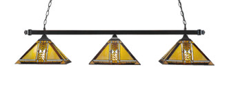 Toltec Lighting - 403-BC-986 - Three Light Bar - Square - Black Copper