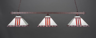 Toltec Lighting - 403-BRZ-958 - Three Light Bar - Square - Bronze