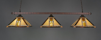 Toltec Lighting - 403-BRZ-986 - Three Light Bar - Square - Bronze