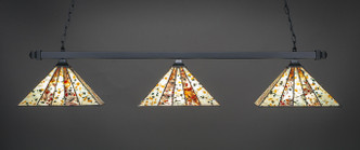 Toltec Lighting - 403-MB-956 - Three Light Bar - Square - Matte Black