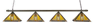 Toltec Lighting - 404-DG-986 - Four Light Bar - Square - Dark Granite