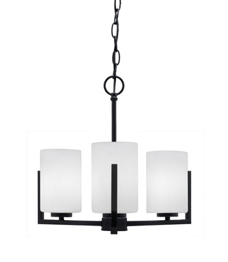 Toltec Lighting - 4503-MB-310 - Three Light Chandelier - Atlas - Matte Black