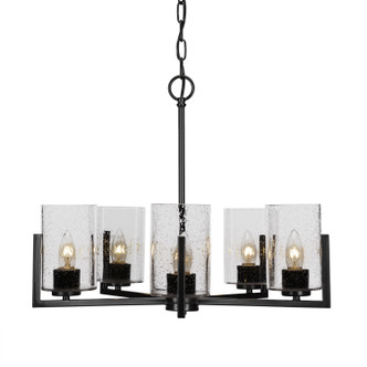 Toltec Lighting - 4505-MB-300 - Five Light Chandelier - Atlas - Matte Black