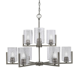 Toltec Lighting - 4509-GP-3002 - Nine Light Chandelier - Atlas - Graphite