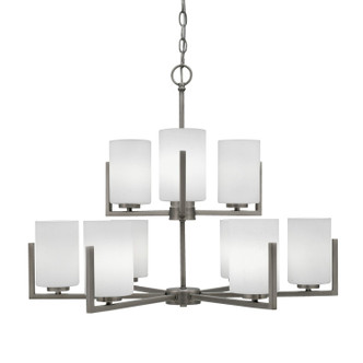 Toltec Lighting - 4509-GP-310 - Nine Light Chandelier - Atlas - Graphite