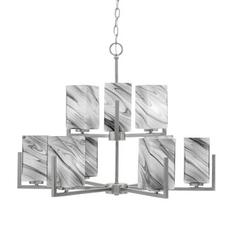 Toltec Lighting - 4509-GP-549 - Nine Light Chandelier - Atlas - Graphite