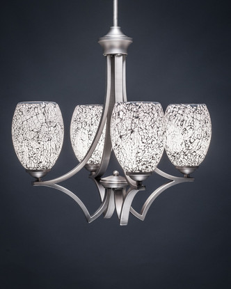 Toltec Lighting - 564-GP-4165 - Four Light Chandelier - Zilo - Graphite