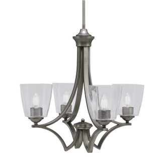 Toltec Lighting - 564-GP-461 - Four Light Chandelier - Zilo - Graphite
