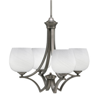 Toltec Lighting - 564-GP-4811 - Four Light Chandelier - Zilo - Graphite