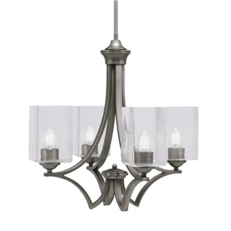Toltec Lighting - 564-GP-530 - Four Light Chandelier - Zilo - Graphite