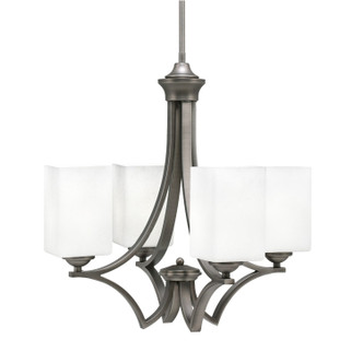 Toltec Lighting - 564-GP-531 - Four Light Chandelier - Zilo - Graphite