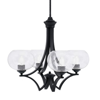 Toltec Lighting - 564-MB-202 - Four Light Chandelier - Zilo - Matte Black