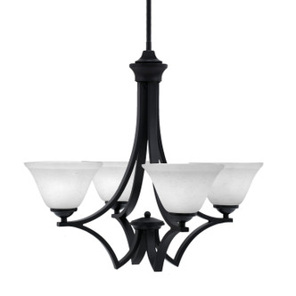 Toltec Lighting - 564-MB-311 - Four Light Chandelier - Zilo - Matte Black