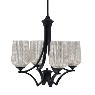 Toltec Lighting - 564-MB-4253 - Four Light Chandelier - Zilo - Matte Black