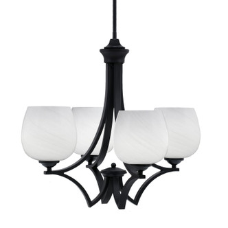 Toltec Lighting - 564-MB-4811 - Four Light Chandelier - Zilo - Matte Black