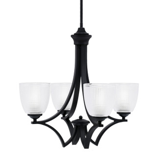 Toltec Lighting - 564-MB-500 - Four Light Chandelier - Zilo - Matte Black