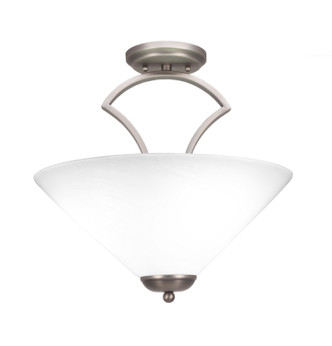 Toltec Lighting - 565-GP-2161 - Three Light Semi-Flush Mount - Zilo - Graphite