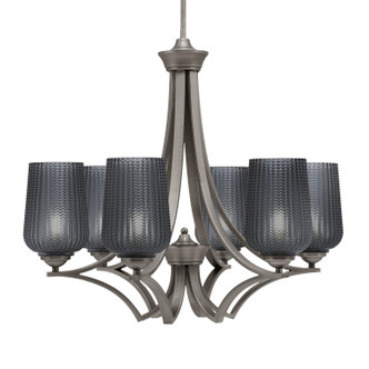 Toltec Lighting - 566-GP-4252 - Six Light Chandelier - Zilo - Graphite