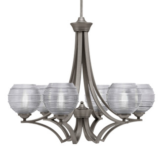Toltec Lighting - 566-GP-5112 - Six Light Chandelier - Zilo - Graphite