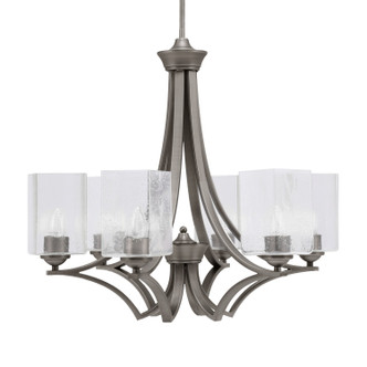 Toltec Lighting - 566-GP-530 - Six Light Chandelier - Zilo - Graphite