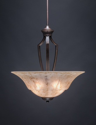 Toltec Lighting - 567-DG-53818 - Three Light Pendant - Zilo - Dark Granite