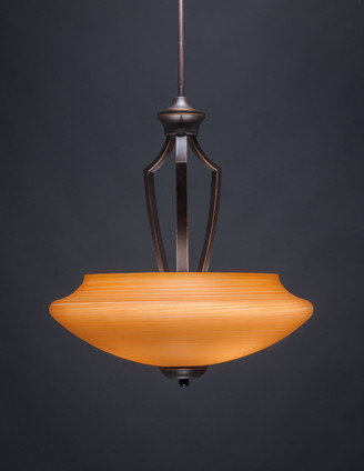 Toltec Lighting - 567-DG-686 - Three Light Pendant - Zilo - Dark Granite