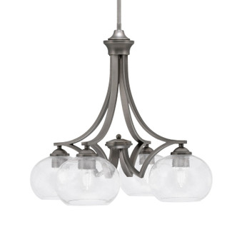 Toltec Lighting - 568-GP-202 - Four Light Chandelier - Zilo - Graphite