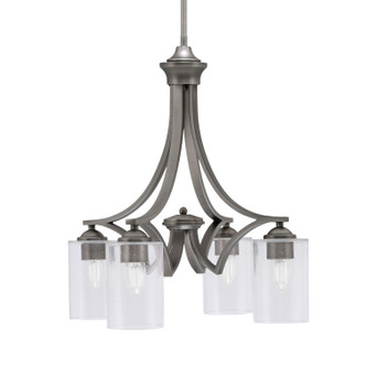 Toltec Lighting - 568-GP-300 - Four Light Chandelier - Zilo - Graphite