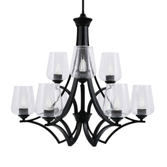 Toltec Lighting - 569-MB-210 - Nine Light Chandelier - Zilo - Matte Black