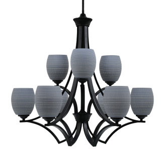 Toltec Lighting - 569-MB-4022 - Nine Light Chandelier - Zilo - Matte Black