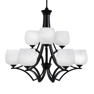 Toltec Lighting - 569-MB-4811 - Nine Light Chandelier - Zilo - Matte Black