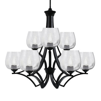 Toltec Lighting - 569-MB-4812 - Nine Light Chandelier - Zilo - Matte Black