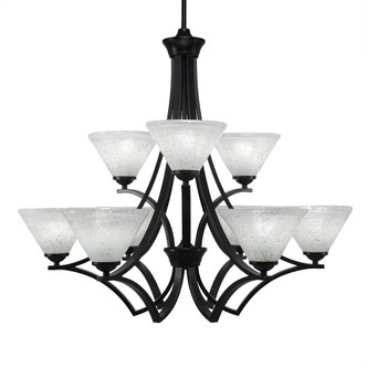 Toltec Lighting - 569-MB-7145 - Nine Light Chandelier - Zilo - Matte Black