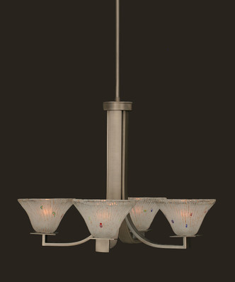 Toltec Lighting - 574-GP-751 - Four Light Chandelier - Apollo - Graphite