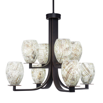 Toltec Lighting - 578-DG-5054 - Eight Light Chandelier - Apollo - Dark Granite