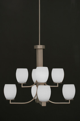 Toltec Lighting - 578-GP-615 - Eight Light Chandelier - Apollo - Graphite