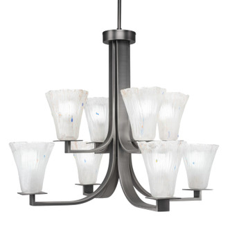 Toltec Lighting - 578-GP-721 - Eight Light Chandelier - Apollo - Graphite