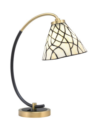 Toltec Lighting - 57-MBNAB-9115 - One Light Desk Lamp - Desk Lamps - Matte Black & New Age Brass