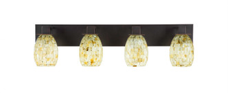 Toltec Lighting - 584-DG-406 - Four Light Bath Bar - Apollo - Dark Granite