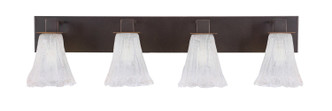 Toltec Lighting - 584-DG-729 - Four Light Bath Bar - Apollo - Dark Granite