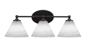 Toltec Lighting - 5913-MB-4051 - Three Light Bath Bar - Capri - Matte Black