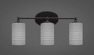Toltec Lighting - 5913-MB-4062 - Three Light Bath Bar - Capri - Matte Black