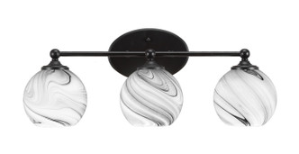 Toltec Lighting - 5913-MB-4109 - Three Light Bath Bar - Capri - Matte Black