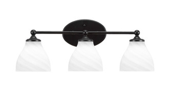 Toltec Lighting - 5913-MB-4761 - Three Light Bath Bar - Capri - Matte Black