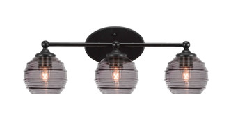 Toltec Lighting - 5913-MB-5112 - Three Light Bath Bar - Capri - Matte Black
