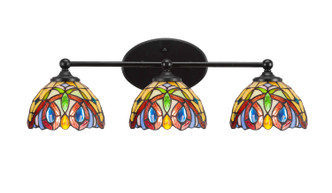 Toltec Lighting - 5913-MB-9445 - Three Light Bath Bar - Capri - Matte Black