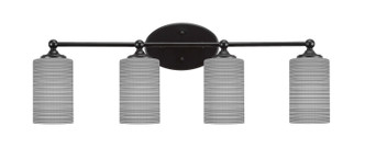 Toltec Lighting - 5914-MB-4062 - Four Light Bath Bar - Capri - Matte Black