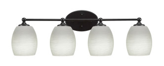 Toltec Lighting - 5914-MB-615 - Four Light Bath Bar - Capri - Matte Black