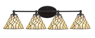 Toltec Lighting - 5914-MB-9115 - Four Light Bath Bar - Capri - Matte Black