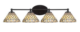 Toltec Lighting - 5914-MB-9415 - Four Light Bath Bar - Capri - Matte Black